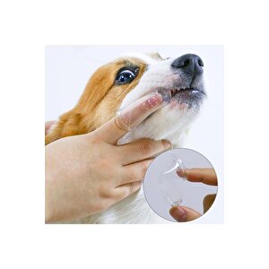 Nakres Kedi Köpek  Parmak Diş Fırçası Slikon Evcil Hayvan Diş Fırçası Yumuşak Tartar Diş Kaşıyıcı