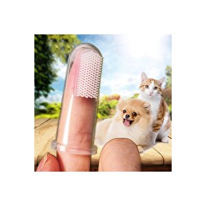 Nakres Kedi Köpek  Parmak Diş Fırçası Slikon Evcil Hayvan Diş Fırçası Yumuşak Tartar Diş Kaşıyıcı