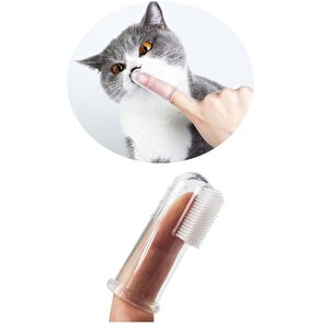 Kedi Köpek  Parmak Diş Fırçası Slikon Evcil Hayvan Diş Fırçası Yumuşak Tartar Diş Kaşıyıcı