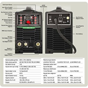 Askaynak 205 Ac-dc Pulse Tig Argon Kaynak Makinası 200 Amper 220 Volt