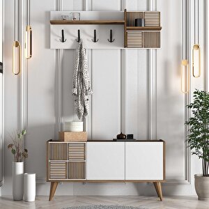 Siena Portmanto - Ceviz / Beyaz