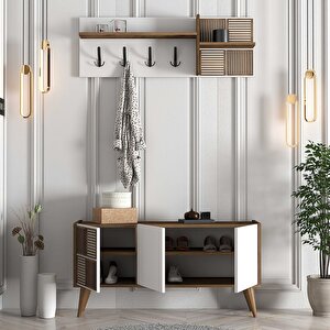 Siena Portmanto - Ceviz / Beyaz