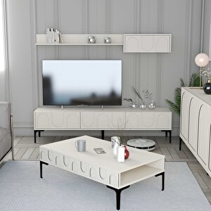 Lyon Orta Sehpa - Krem / Siyah