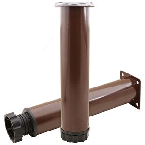 Mobilya Kanepe Baza Koltuk Metal Destek Ayağı Ayarlanabilir Kahverengi Ayak 25 Cm