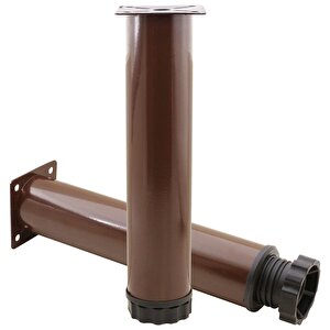 Mobilya Kanepe Baza Koltuk Metal Destek Ayağı Ayarlanabilir Kahverengi Ayak 25 Cm