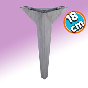 Mobilya Kanepe Sehpa Tv Ünitesi Baza Koltuk Ayağı Çekyat Saten Gri Eskitme 18 Cm Ayak