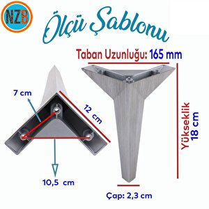 Mobilya Kanepe Sehpa Tv Ünitesi Baza Koltuk Ayağı Çekyat Saten Gri Eskitme 18 Cm Ayak