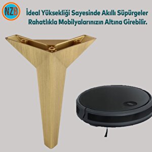 Mobilya Kanepe Sehpa Tv Ünitesi Baza Koltuk Ayağı Çekyat Renk Sarı Eskitme 15 Cm Ayak