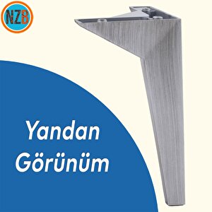 Mobilya Kanepe Sehpa Tv Ünitesi Baza Koltuk Ayağı Çekyat Saten Gri Eskitme 23 Cm Ayak