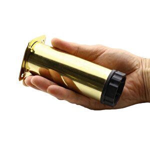 Mobilya Kanepe Sehpa Tv Ünitesi Koltuk Ayağı Ayarlanabilir 10 Cm Gold Altın Metal Baza Ayak