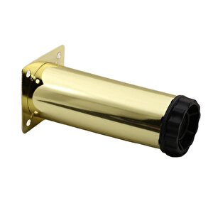 Mobilya Kanepe Sehpa Tv Ünitesi Koltuk Ayağı Ayarlanabilir 10 Cm Gold Altın Metal Baza Ayak