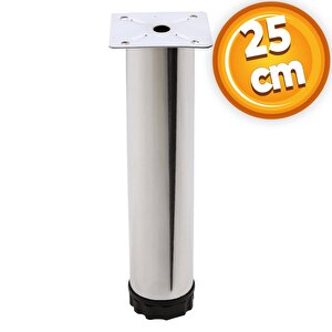Mobilya Kanepe Baza Koltuk Metal Destek Ayağı Ayarlanabilir Krom Ayak 25 Cm