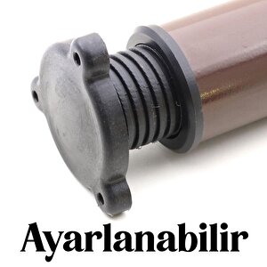 Mobilya Kanepe Baza Koltuk Metal Destek Ayağı Ayarlanabilir Orta Destek 15 Cm Kahverengi Ayak