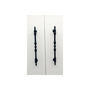 Şehzade Mat Siyah Mobilya Dolap Mutfak Çekmece Kulpu 160 Mm ( 16 Cm ) 5 Adet