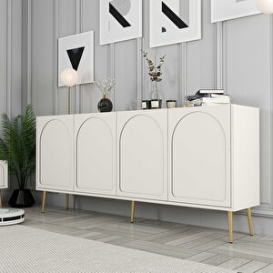 Lyon 3 Lü Salon Takımı - Krem / Altın