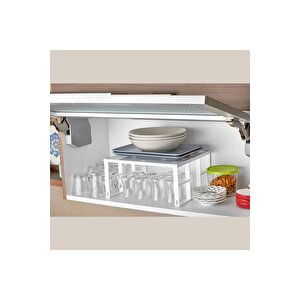 Metal Dolap İçi Tazgah Üstü Organizer Raf Portatif Raf Organizer