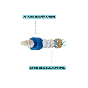 Sardici Famel Series Mutfak Eviye Bataryası Oynar Perlatörlü Çift Su Girişli 5 Yıl Garanti Süreli
