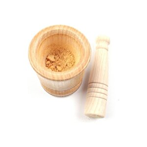 Ahşap Havan 9-6 Cm Ahşap Tokmaklı Ezici Kahve Sarımsak Patlıcak Leblebi Dövücü Ezici