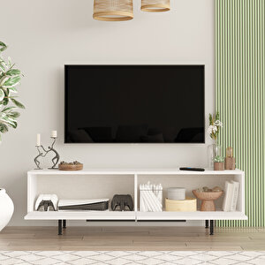 Robin Home Lidya Tv Ünitesi Orta Sehpa Konsol 3'lü Set Beyaz
