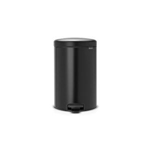 Newicon Matt Black Pedalli Çöp Kutusu 20l
