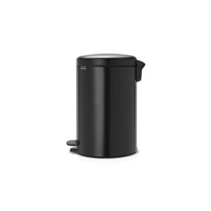 Newicon Matt Black Pedalli Çöp Kutusu 20l