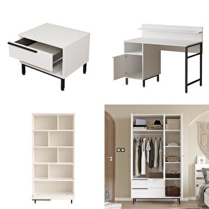 Robin Home Lidya Genç Odası Takımı 5'li Set Beyaz