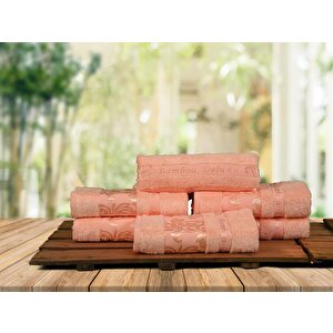 Bambu Havlu, %100 Organik, Bambu, Havlu Seti, 50x90 Cm - 6'lı Paket, Premium, Ultra Yumuşak, Dekoratif