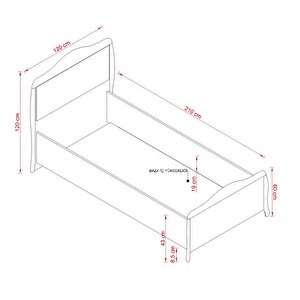 Prestij Krem Genç Odası Amortisörlü Karyola 100x200 Cm