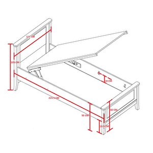 Dream Genç Odası Amortisörlü Tek Kişilik Karyola 100x200 Cm