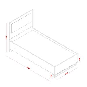 Nove Genç Odası Tek Kişilik Amortisörlü Karyola 120x200 Cm