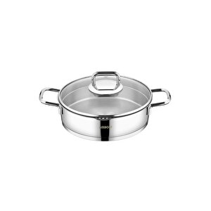 Diamond Strainer 8 Parça Süzgeç Paslanmaz Çelik Tencere Seti Cam Kapaklı