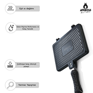 Kuvars Döküm Ocak Üstü Tost Tavası