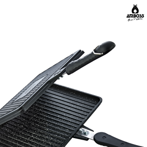 Amboss Kuvars Döküm Ocak Üstü Tost Tavası