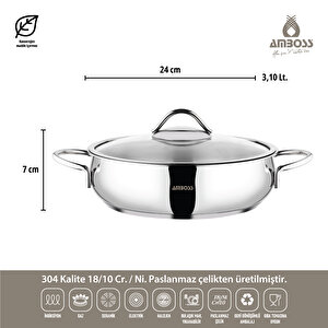 Amboss Moon 10 Parça Paslanmaz Çelik Tencere Seti