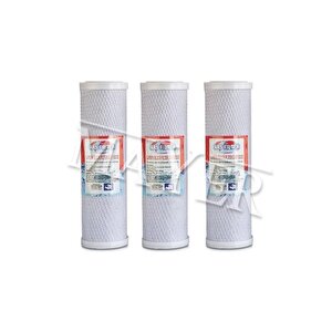 Su Arıtma Cihazı Blok Karbon Filtre 10 Inch 3 Adet