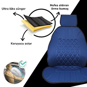 Oto Koltuk Minderi, Fi̇at Araçlara Uyumlu 2'li Set Özel Tasarım Minder Mavi