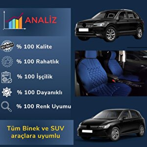 Oto Koltuk Minderi, Fi̇at Araçlara Uyumlu 2'li Set Özel Tasarım Minder Mavi