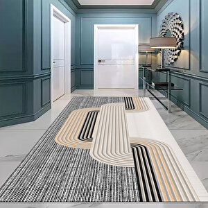Dijital Baskı Halı, Çizgili Halı, Makinede Yıkanabilir, Salon Halısı, Yolluk, Çeyizlik