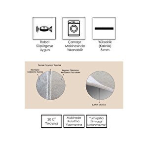 Jüt Görünümlü Mutfak Halısı Mutfak Yolluk Dekoratif Mutfak Halısı Kaymaz Taban Mutfak Halısı