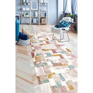 Yolluk Koridor Yolluk Pastel Renk Yolluk Koridor Halısı Uzun Halı Antre Halı Salon Halısı 80x300 cm