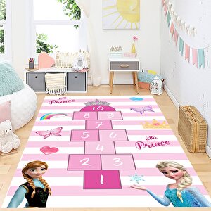 Seksekli Halı Leke Tutmaz Çocuk Halısı Kaymaz Halı Yıkanabilir Oyun Halısı 80x150 cm