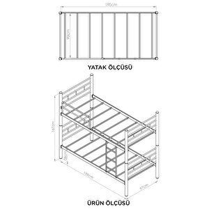 Metal Ranza, R70 Metal Ranza, Siyah, 90x190