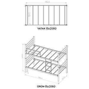 Metal Ranza, R10 Metal Ranza, Siyah, 90x190