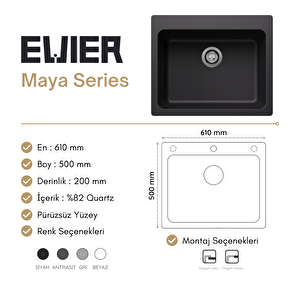 Granit Evye Maya Series Grey - Gri