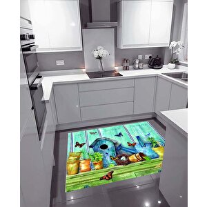 Dijital Baskılı Kaymaz Deri Tabanlı Yıkanabilir Mutfak Halısı Mpp2380 Home Tienda 50x80 cm