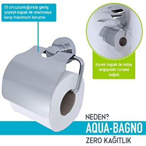Aqua Bagno Zero Tuvalet Kağıtlığı - Parlak Krom