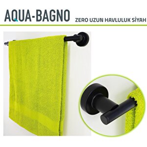 Aqua Bagno Zero Uzun Havluluk 50 Cm. Mat Siyah