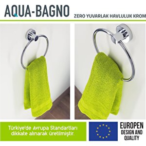 Aqua Bagno Zero Yuvarlak Havluluk - Parlak Krom