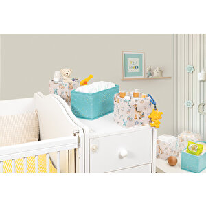 Baby 3'lü Çekmece Düzenleyici Set Bebek Odası Mavi Mavi