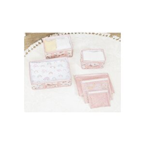 Baby Yeni Doğan Seti - Bavul Organizer , Bakım Ve Alt Bakım Çantası Pembe Pembe